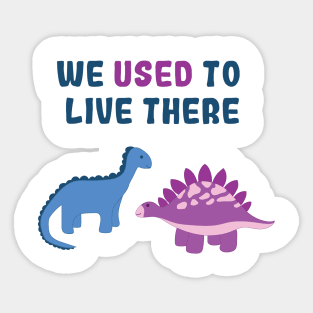 Cartoon dinosaurs about Earth Sticker